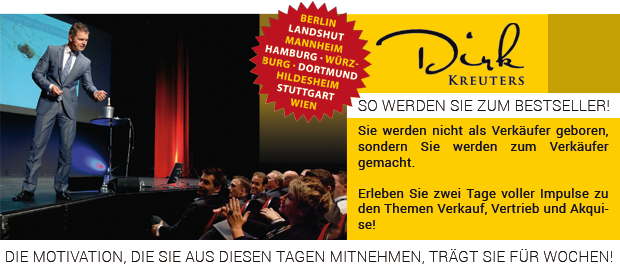 Vertriebsoffensive mit Dirk Kreuter Vertriebsoffensive mit Dirk Kreuter