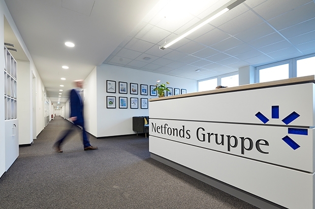 Empfangsbereich in der Hamburger Netfonds-Zentrale