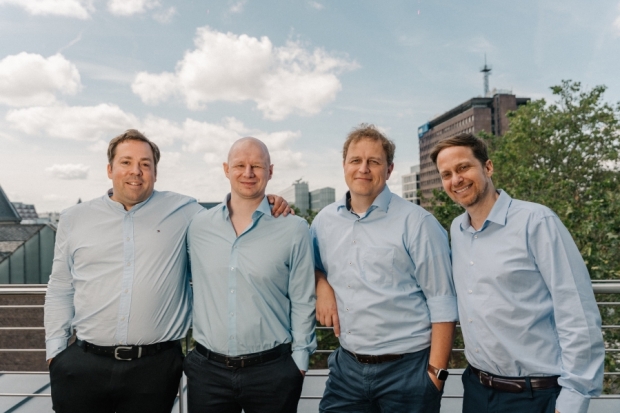 Fabian Rothe, André Hoendgen, Moritz Delbrück und Philipp Kanschik, Modern Insurance Technology (v.l.n.r.) Fabian Rothe, André Hoendgen, Moritz Delbrück und Philipp Kanschik, Modern Insurance Technology (v.l.n.r.)