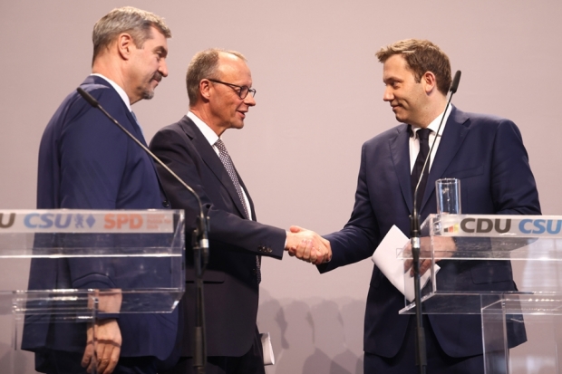 Markus Söder, CSU, Friedrich Merz, CDU, Lars Klingbeil, SPD (v.l.n.r.) Markus Söder, CSU, Friedrich Merz, CDU, Lars Klingbeil, SPD (v.l.n.r.)