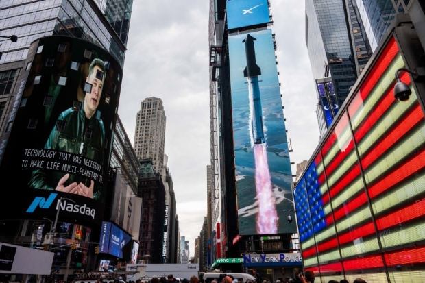 SpaceX-B&ouml;rsengang in New York