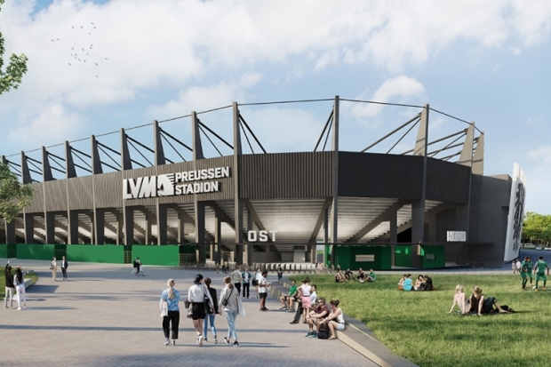 Illustration des geplanten LVM-Preußenstadions