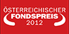 Österreichischer Fondspreis 2012 in der Kategorie "Aktienfonds Global"