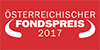 Österreichischer Fondspreis 2017 in der Kategorie "Aktienfonds Global"