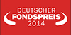 Deutscher Fondspreis 2014 in der Kategorie "Aktienfonds Global"