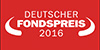 Deutscher Fondspreis 2016 in der Kategorie "Aktienfonds Europa "